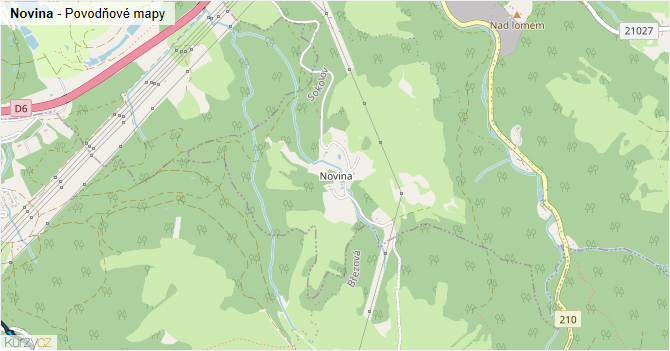 Novina - záplavové mapy stoleté vody