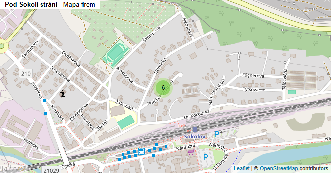 Pod Sokolí strání - mapa firem