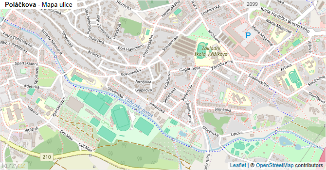 Poláčkova - mapa ulice