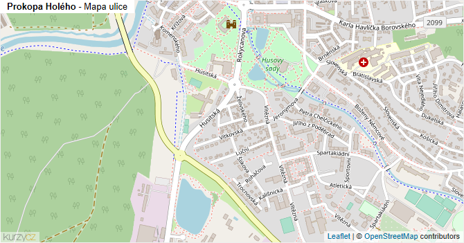 Prokopa Holého - mapa ulice