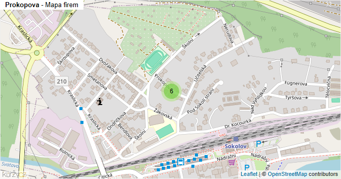 Prokopova - mapa firem