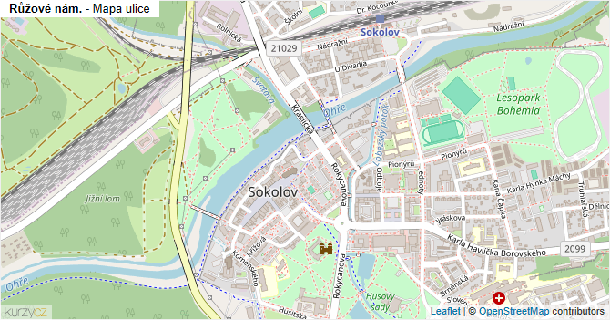 Růžové nám. - mapa ulice