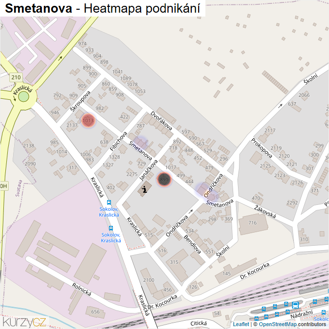 Mapa Smetanova - Firmy v ulici.