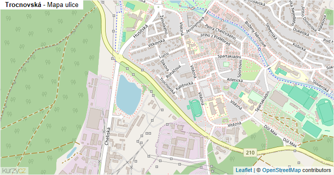 Trocnovská - mapa ulice