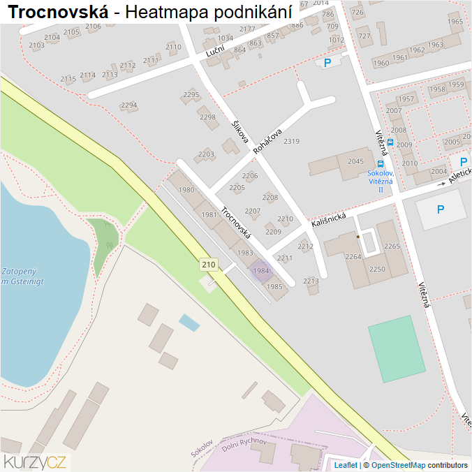 Mapa Trocnovská - Firmy v ulici.