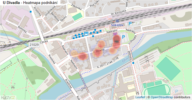 U Divadla - mapa podnikání