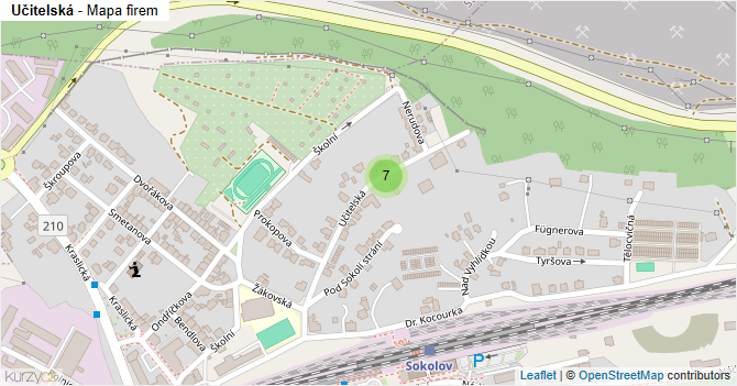Učitelská - mapa firem