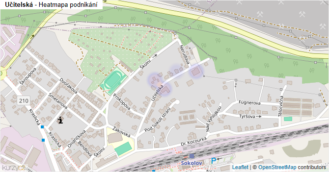 Učitelská - mapa podnikání