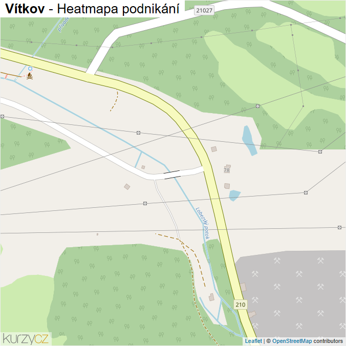 Mapa Vítkov - Firmy v části obce.