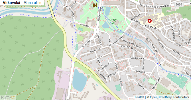Vítkovská - mapa ulice