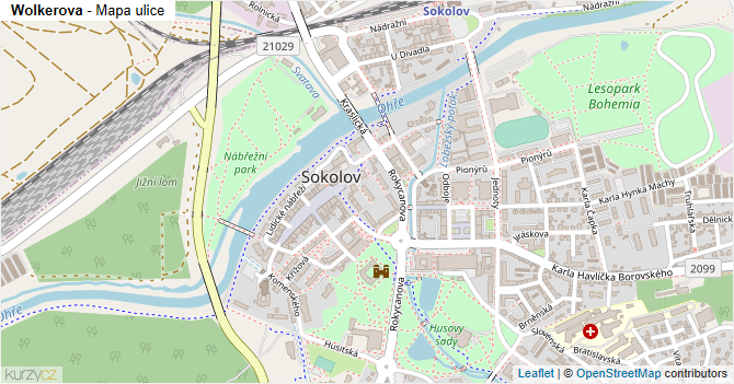 Wolkerova - mapa ulice