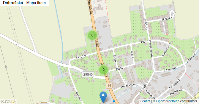 Dobrušská - mapa firem