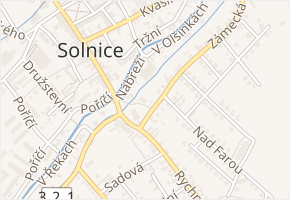 Fara v obci Solnice - mapa ulice