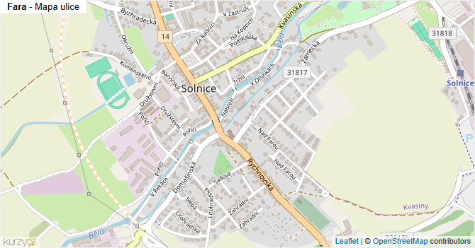 Fara - mapa ulice