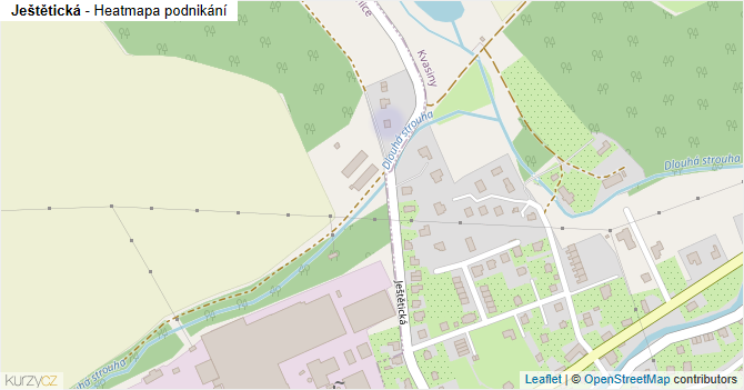 Ještětická - mapa podnikání