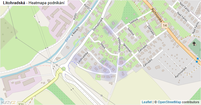Litohradská - mapa podnikání
