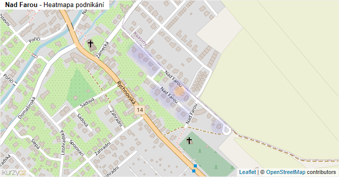 Nad Farou - mapa podnikání