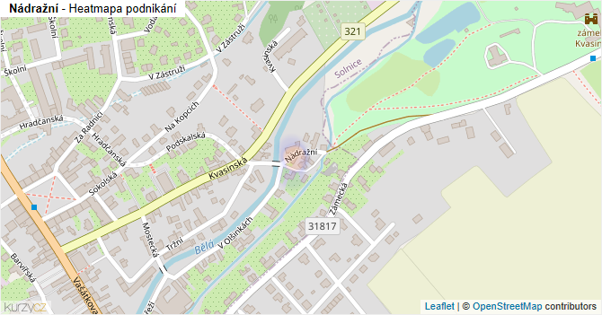 Nádražní - mapa podnikání