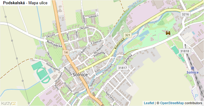 Podskalská - mapa ulice