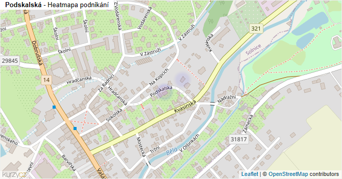 Podskalská - mapa podnikání
