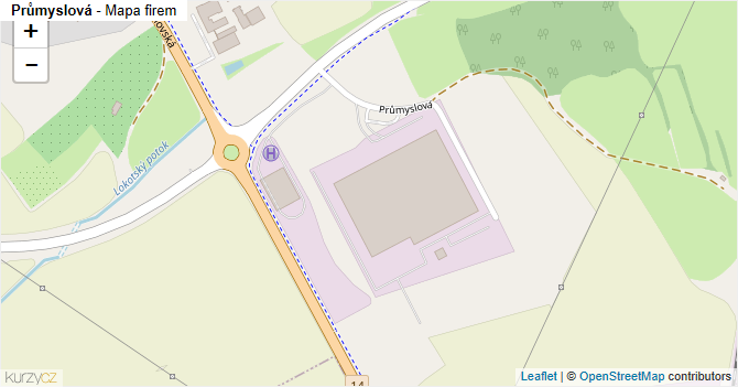 Průmyslová - mapa firem
