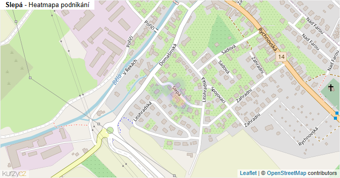 Slepá - mapa podnikání