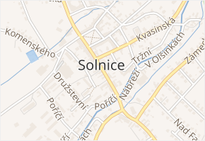 Vašátkova v obci Solnice - mapa ulice