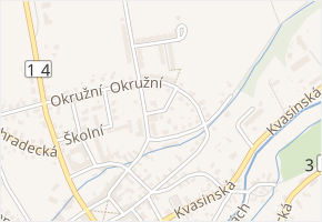 Vodárenská v obci Solnice - mapa ulice