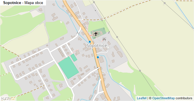 Sopotnice - mapa obce