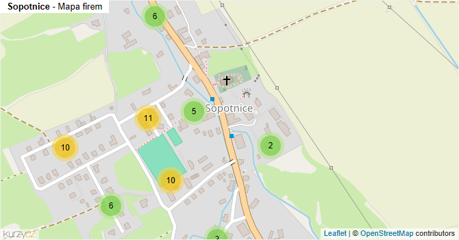 Sopotnice - mapa firem