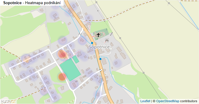 Sopotnice - mapa podnikání