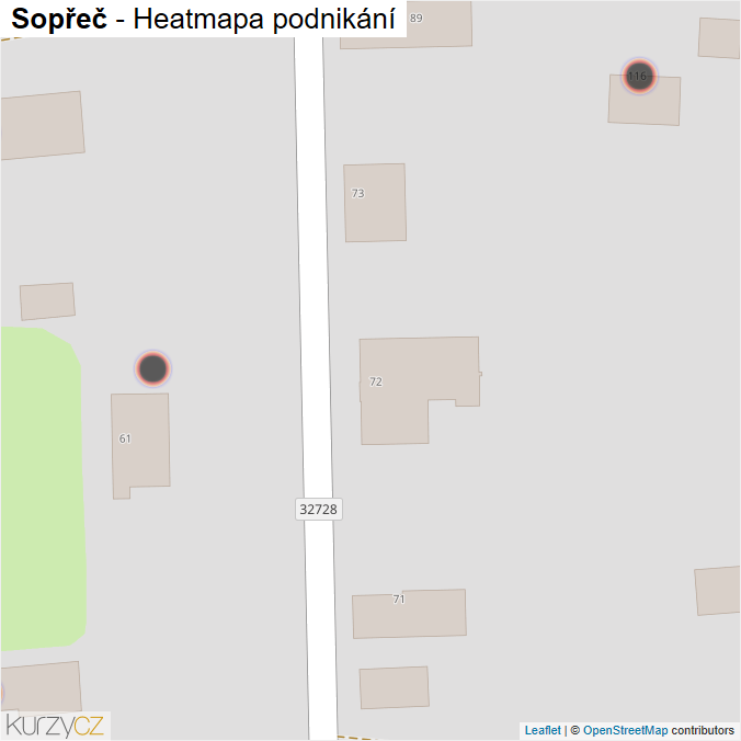 Mapa Sopřeč - Firmy v obci.