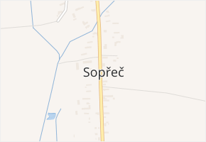 Sopřeč v obci Sopřeč - mapa části obce