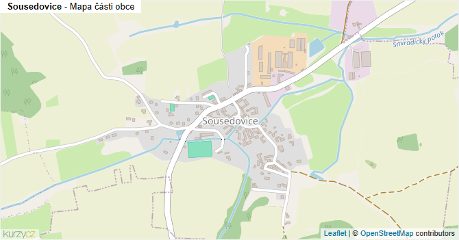 Sousedovice - mapa části obce