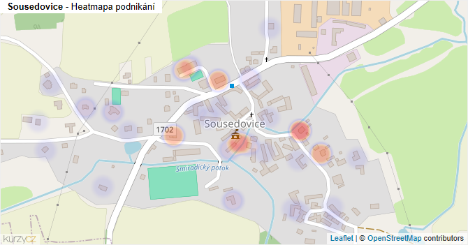 Sousedovice - mapa podnikání