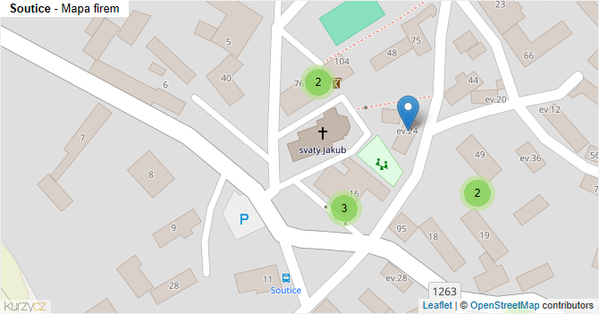 Soutice - mapa firem