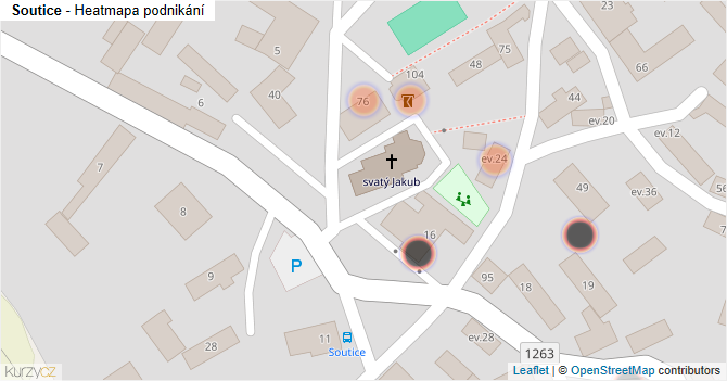 Soutice - mapa podnikání