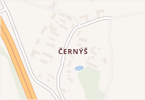 Černýš v obci Soutice - mapa části obce