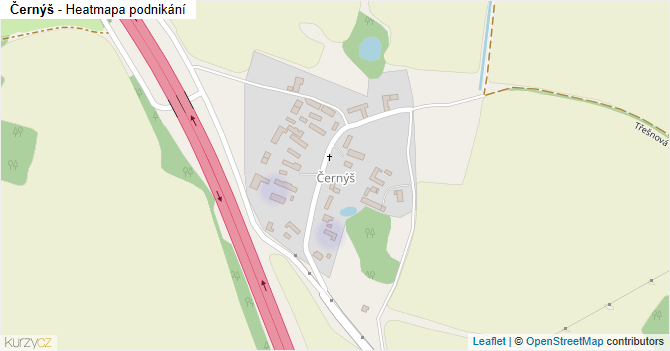 Černýš - mapa podnikání