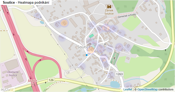 Soutice - mapa podnikání