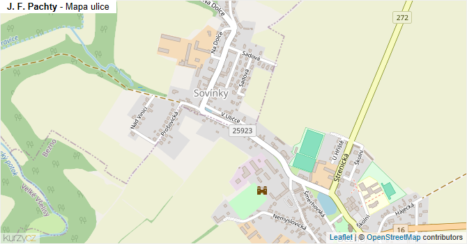 J. F. Pachty - mapa ulice