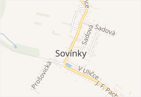 Na Městečku v obci Sovínky - mapa ulice