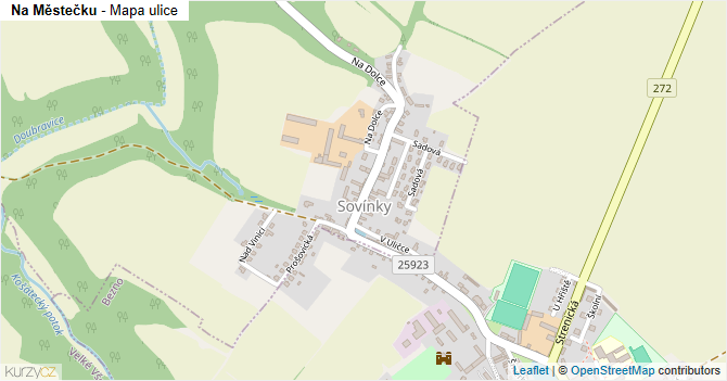 Na Městečku - mapa ulice