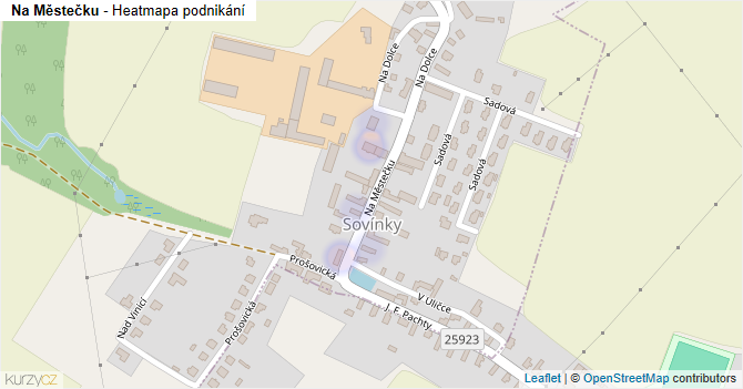 Na Městečku - mapa podnikání