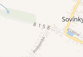 Prošovická v obci Sovínky - mapa ulice