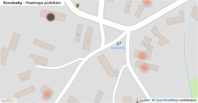 Sovolusky - mapa podnikání
