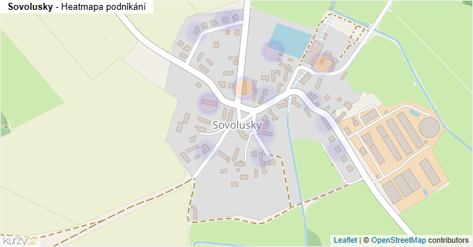 Sovolusky - mapa podnikání