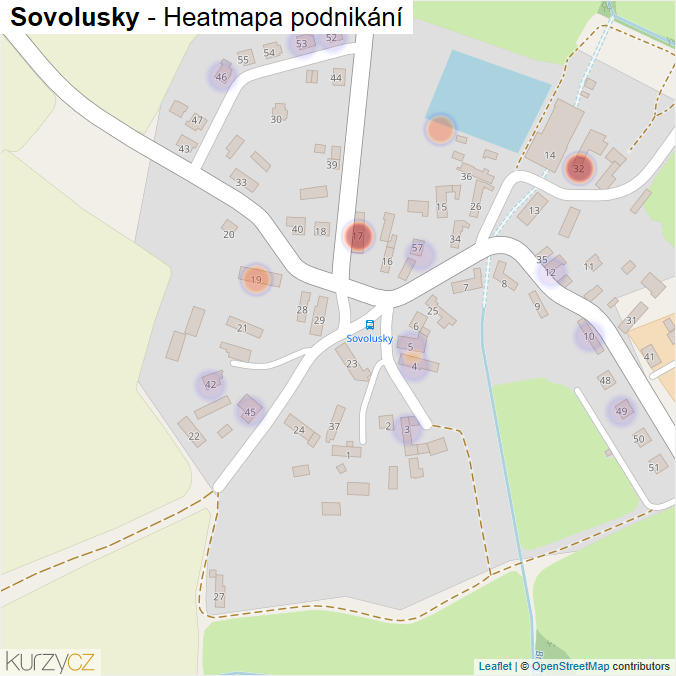 Mapa Sovolusky - Firmy v části obce.