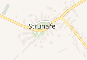 Struhaře v obci Spálené Poříčí - mapa části obce