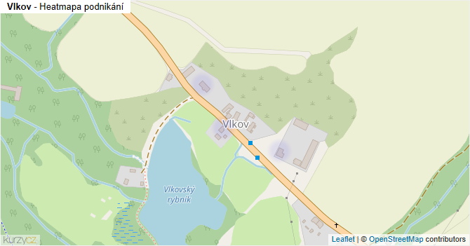Vlkov - mapa podnikání